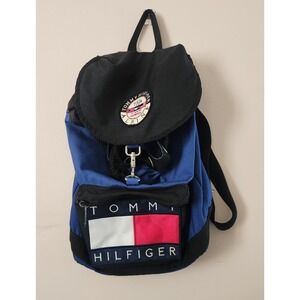 VTG 90s Rare‎ Tommy Hilfiger Alpine Olympics Spell Out Logo Cinch Backpack